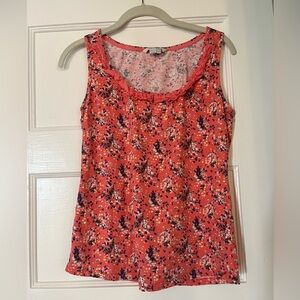 Boden floral pink-peachy tank top size 4